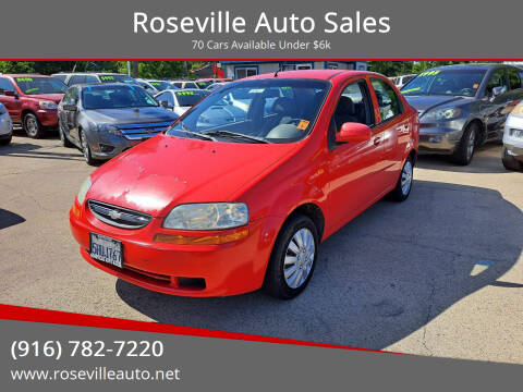 2004 Chevrolet Aveo for sale at Roseville Auto Sales in Roseville CA