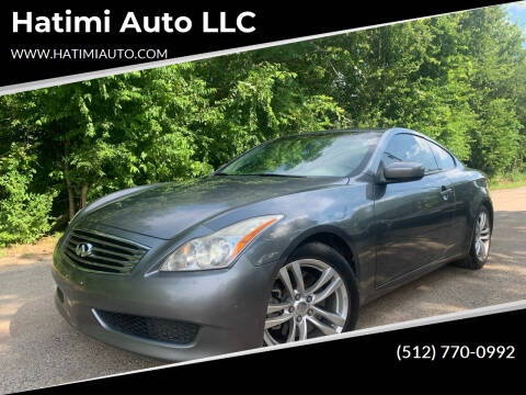 2010 Infiniti G37 Coupe for sale at Hatimi Auto LLC in Buda TX