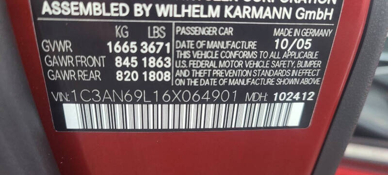 2006 Chrysler Crossfire Limited