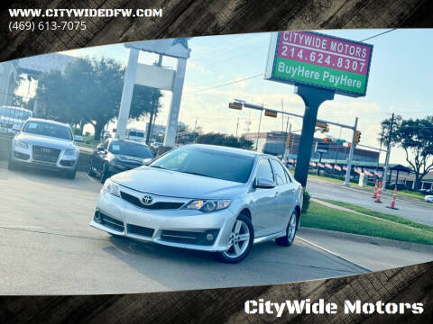 2012 Toyota Camry for sale at CityWide Motors in Garland TX