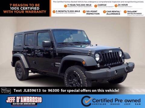2018 Jeep Wrangler JK Unlimited for sale at Jeff D'Ambrosio Auto Group in Downingtown PA