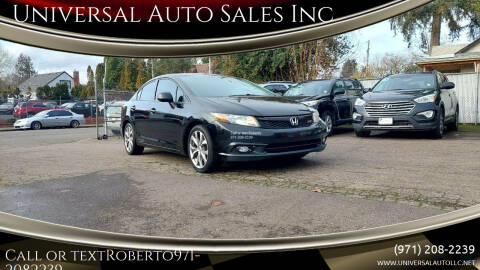 2012 Honda Civic for sale at Universal Auto Sales Inc in Salem OR