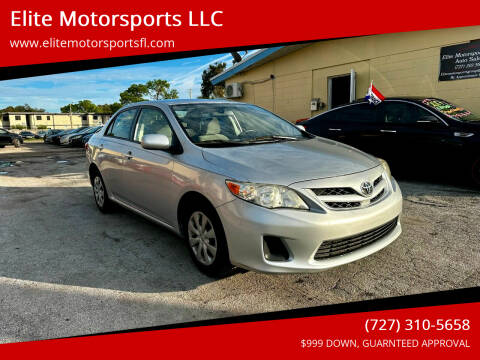 2011 Toyota Corolla for sale at Elite Motorsports LLC in Saint Petersburg FL