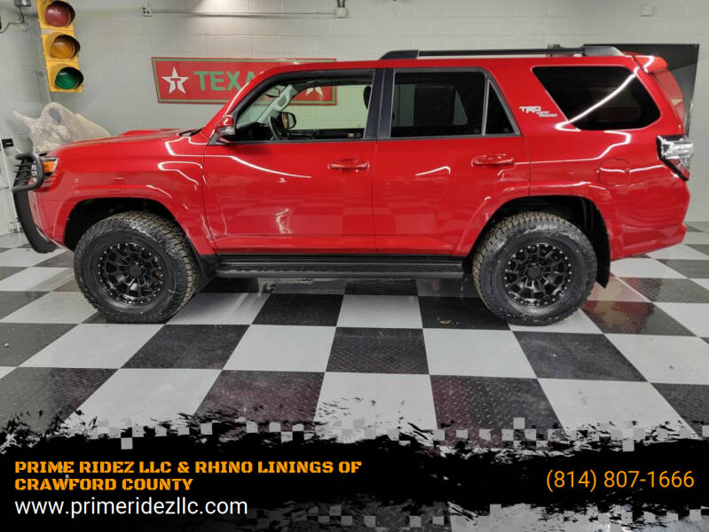 2019 Toyota 4Runner for sale at PRIME RIDEZ LLC & RHINO LININGS OF CRAWFORD COUNTY in Meadville PA