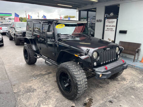 2016 Jeep Wrangler Unlimited for sale at American Auto Sales in Hialeah FL