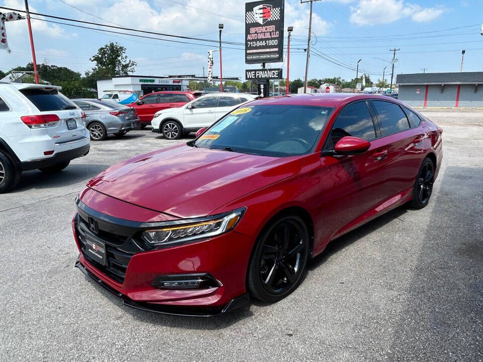 2018 Honda Accord for sale at SPENCER AUTO SALES in South Houston, TX