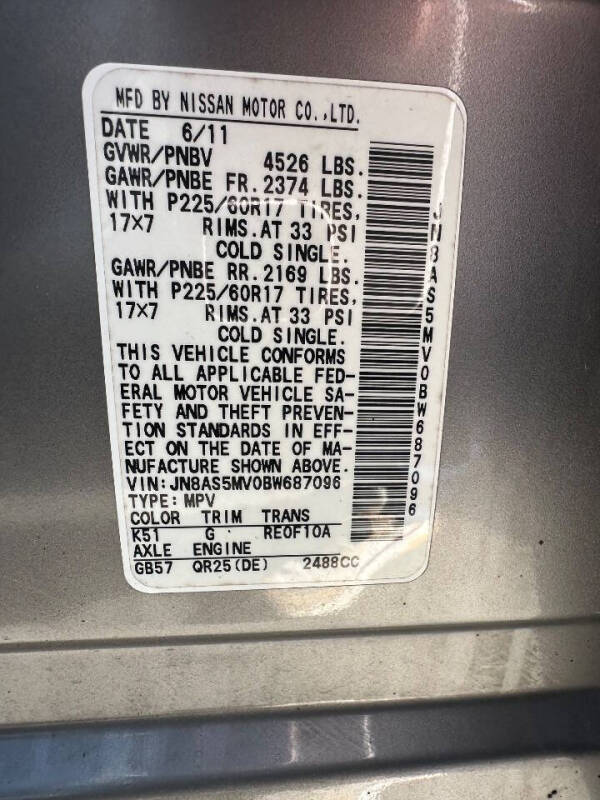 2011 Nissan Rogue SV