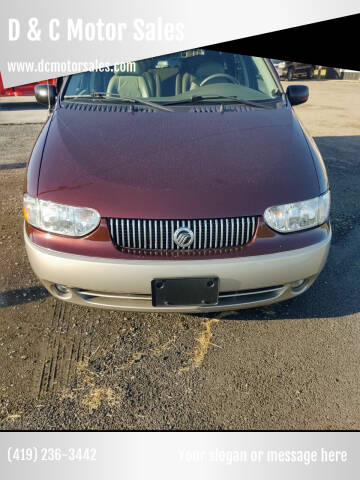 2001 Mercury Villager for sale at D & C Motor Sales in Elida OH