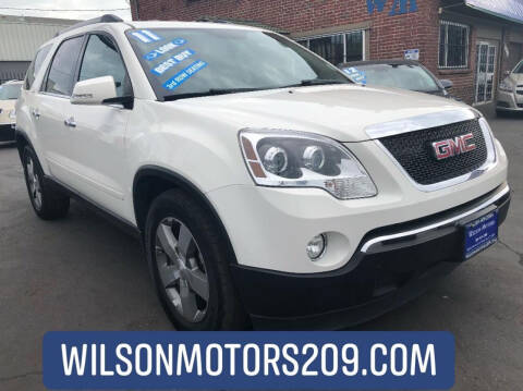2011 GMC Acadia for sale at WILSON MOTORS in Stockton CA