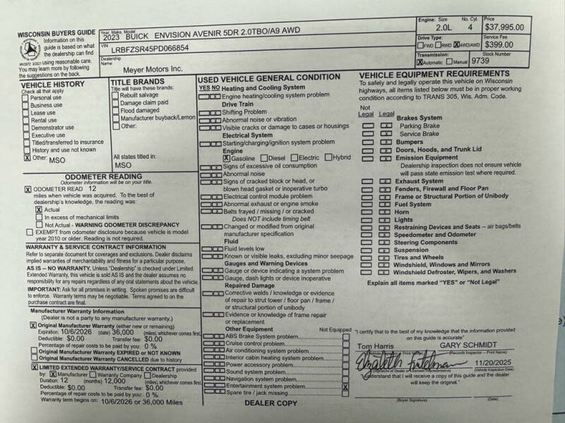2023 Buick Envision Avenir