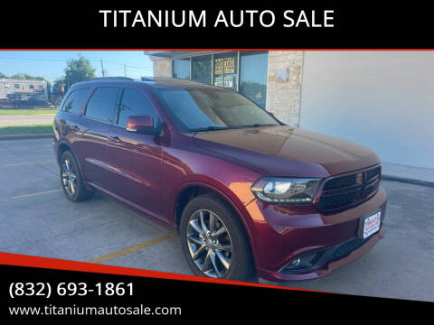 2017 Dodge Durango for sale at TITANIUM AUTO SALE in Houston TX