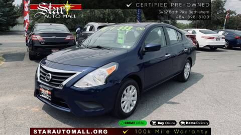 2018 Nissan Versa for sale at STAR AUTO MALL 512 in Bethlehem PA