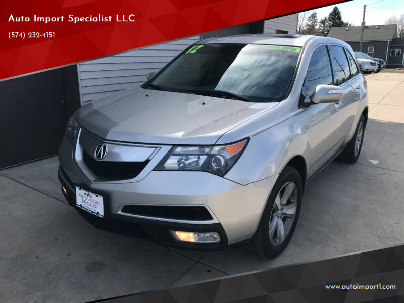 2012 Acura MDX for sale at Auto Import Specialist LLC in South Bend IN