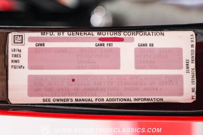 1987 Chevrolet R/V 10 Series