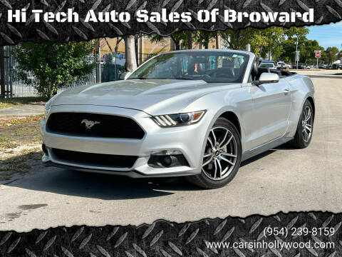 2016 Ford Mustang for sale at Hi Tech Auto Sales Of Broward in Hollywood FL