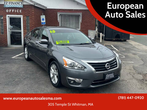 2015 Nissan Altima for sale at European Auto Sales in Whitman MA