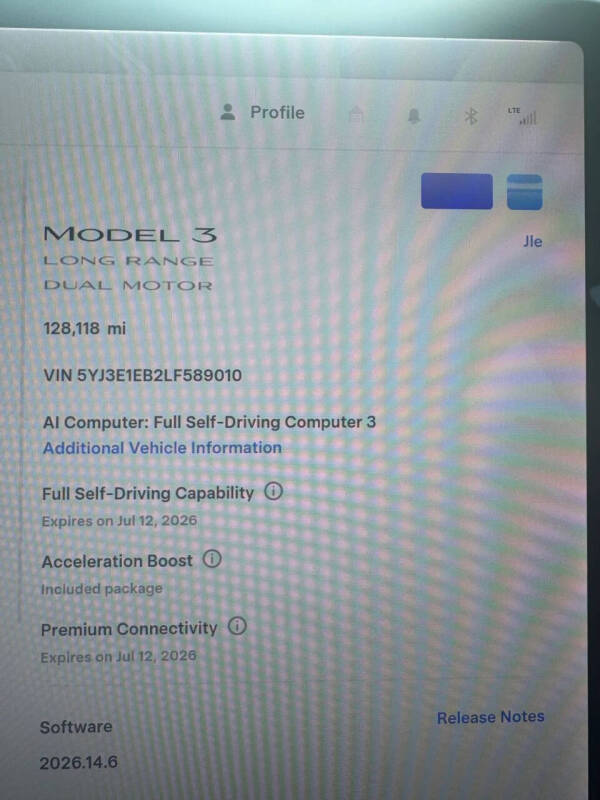 2020 Tesla Model 3 Long Range
