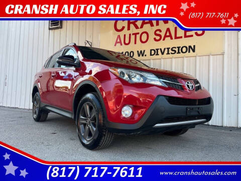 2015 Toyota RAV4 for sale at CRANSH AUTO SALES, INC in Arlington TX