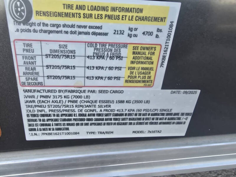 2026 ALLURE TRAILERS 7x16