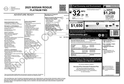 2025 Nissan Rogue Platinum