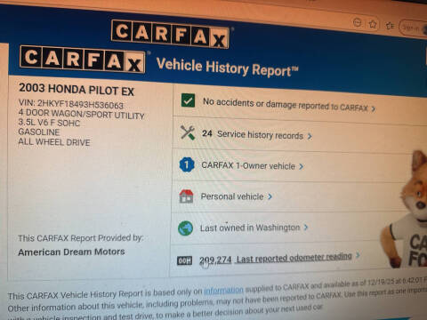 2003 Honda Pilot EX