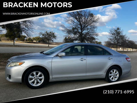 2011 Toyota Camry for sale at BRACKEN MOTORS in San Antonio TX