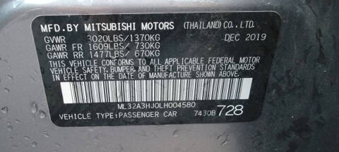 2020 Mitsubishi Mirage ES