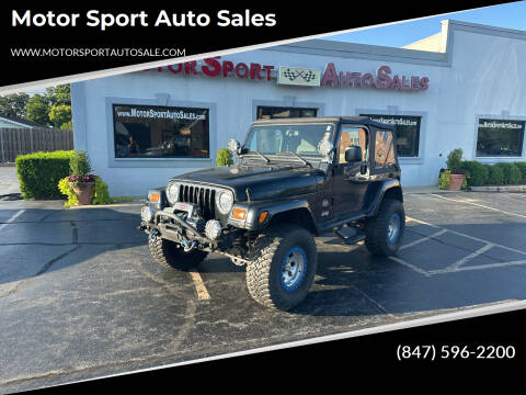 2003 Jeep Wrangler for sale at Motor Sport Auto Sales in Waukegan IL