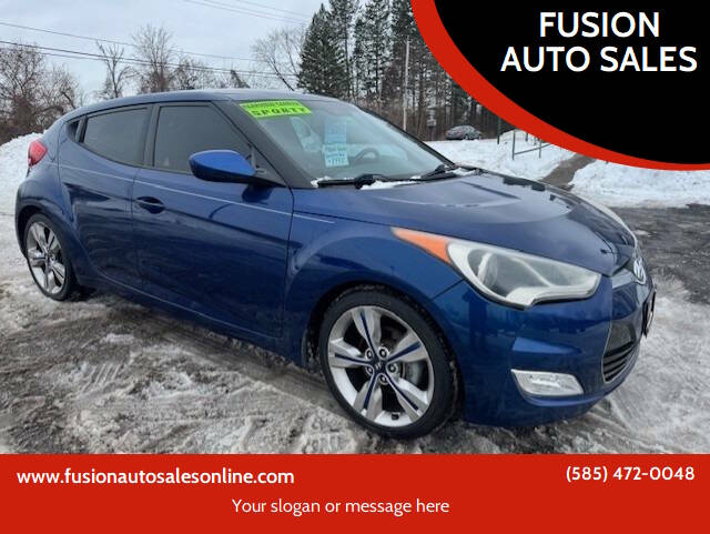 2017 Hyundai Veloster for sale at FUSION AUTO SALES in Spencerport NY