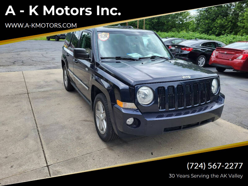 2010 Jeep Patriot for sale at A - K Motors Inc. in Vandergrift PA