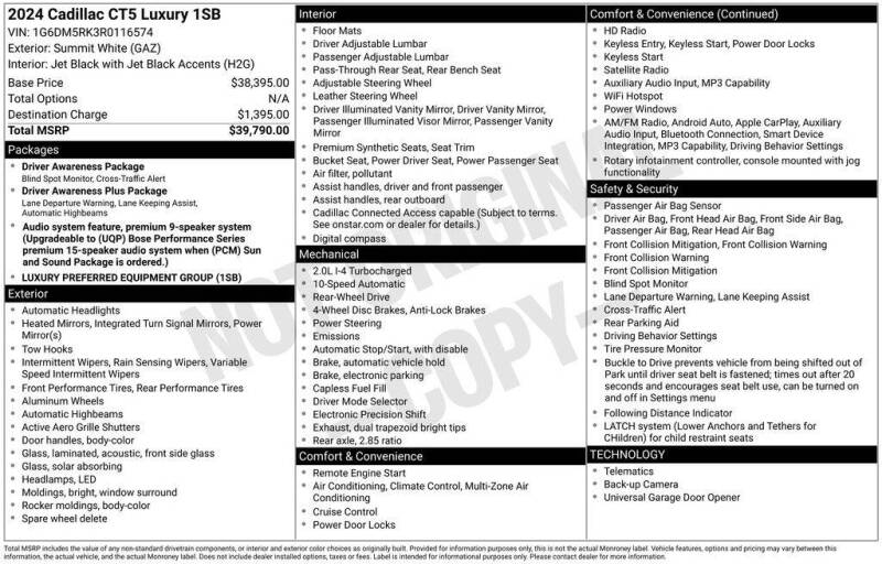 2024 Cadillac CT5 Luxury