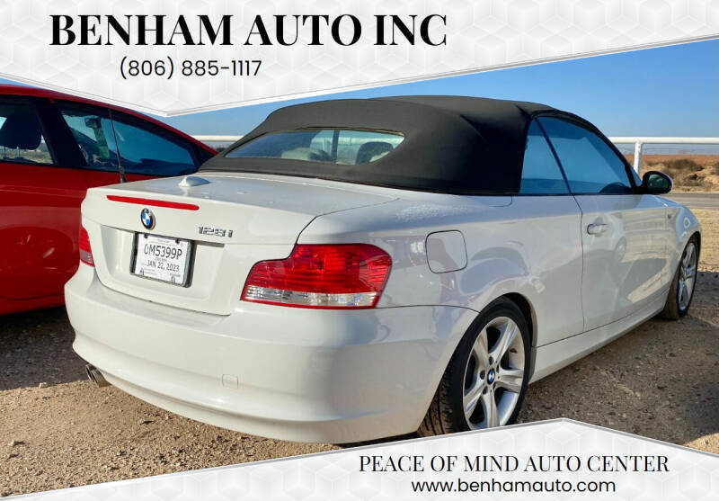 2008 BMW 1 Series for sale at BENHAM AUTO INC in Lubbock TX