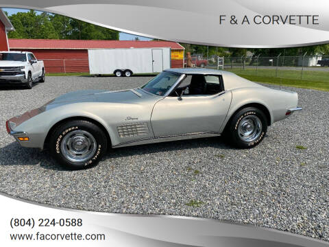 1972 Chevrolet Corvette for sale at F & A Corvette in Colonial Beach VA
