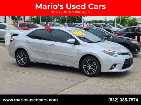 2016 Toyota Corolla for sale at Mario's Used Cars in Houston TX