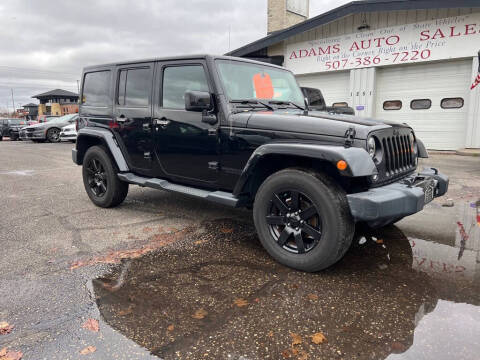 2014 Jeep Wrangler Unlimited for sale at Adams Auto Sales Inc in Mankato MN