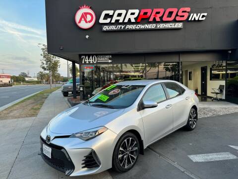 2017 Toyota Corolla for sale at AD CarPros, Inc. in Downey CA