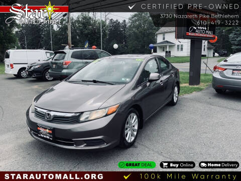2012 Honda Civic for sale at Star Auto Mall in Bethlehem PA