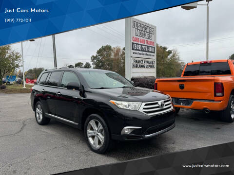 2012 Toyota Highlander for sale at Just Cars Motors in Raleigh NC