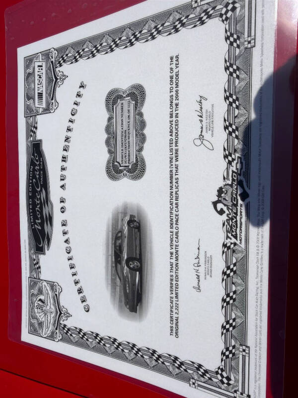 2000 Chevrolet Monte Carlo SS