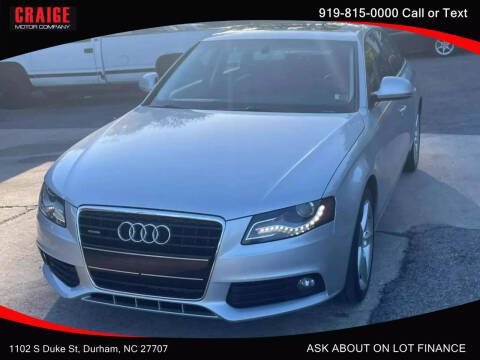 2009 Audi A4 for sale at CRAIGE MOTOR CO in Durham NC