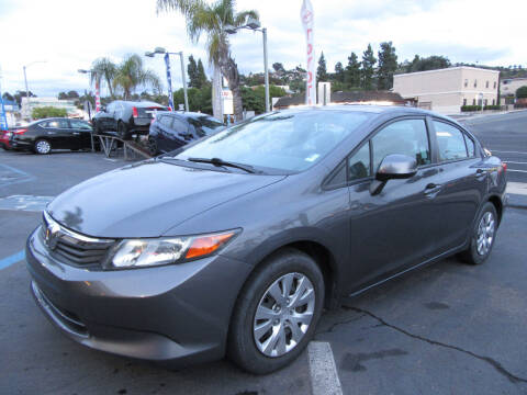 2012 Honda Civic for sale at Eagle Auto in La Mesa CA