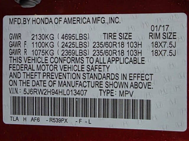 2017 Honda CR-V Touring