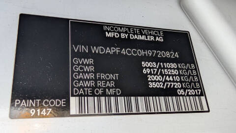 2017 Mercedes-Benz Sprinter 3500XD