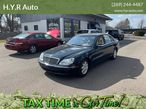 2003 Mercedes-Benz S-Class for sale at H.Y.R Auto in Three Rivers MI