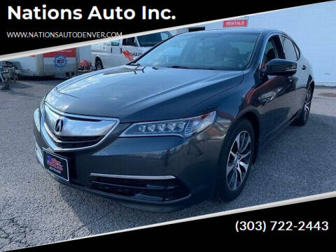 2016 Acura TLX for sale at Nations Auto Inc. in Denver CO