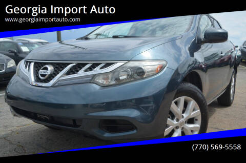 2012 Nissan Murano for sale at Georgia Import Auto in Alpharetta GA