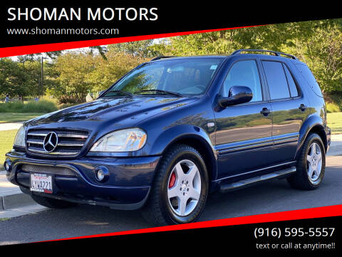 2001 Mercedes-Benz M-Class for sale at SHOMAN AUTO GROUP in Davis CA