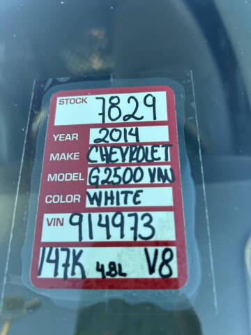 2014 Chevrolet Express 2500