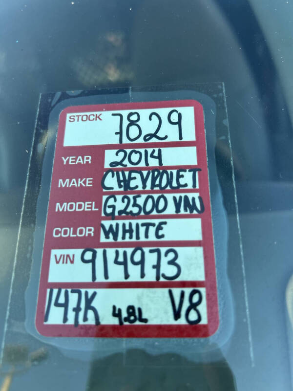 2014 Chevrolet Express 2500