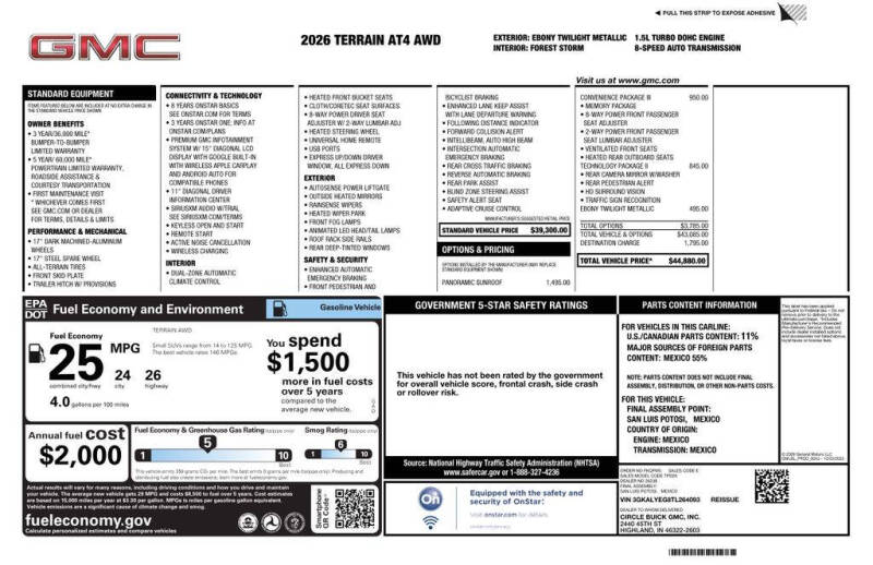 2026 GMC Terrain AT4